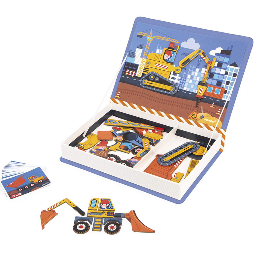Janod magneetboek construction - 50st