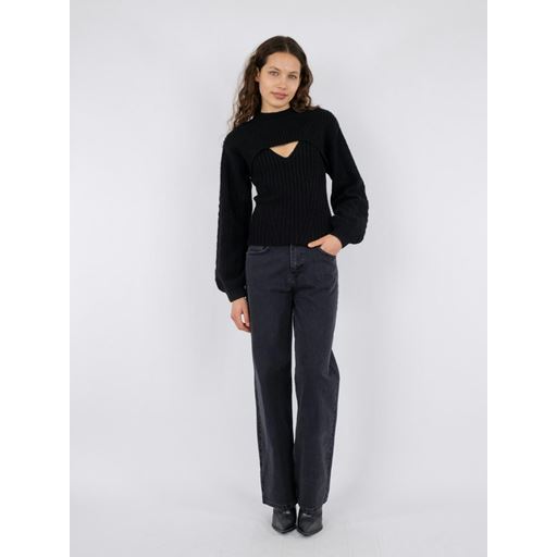 Neo Noir Bonita Bolero Knit Bluse, Black, 38