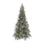 Naturtro juletre med kunstsnø og LED-belysning 230 cm