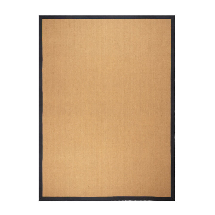 Sisal vloerkleed - Tulum Border Zwart