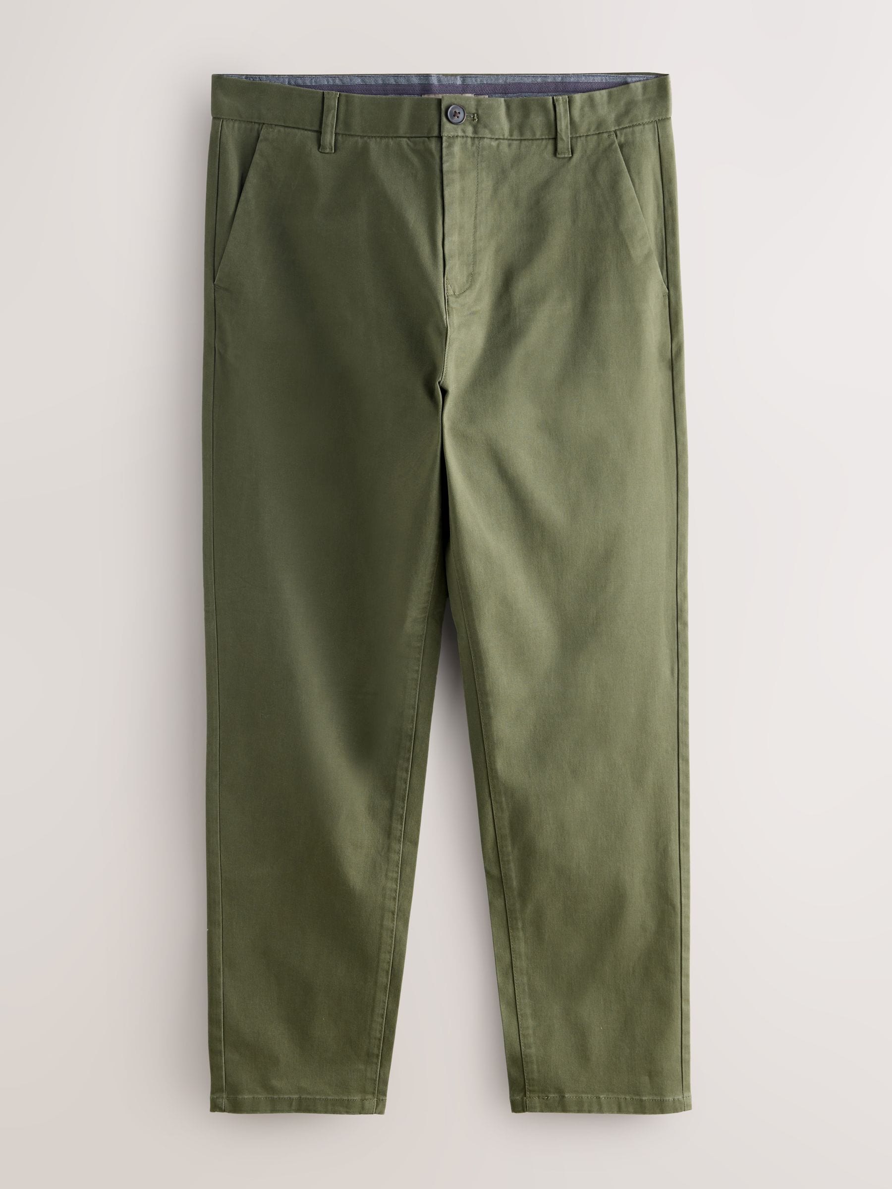 Groen - Standaard toelopende pasvorm - Stretchy chino