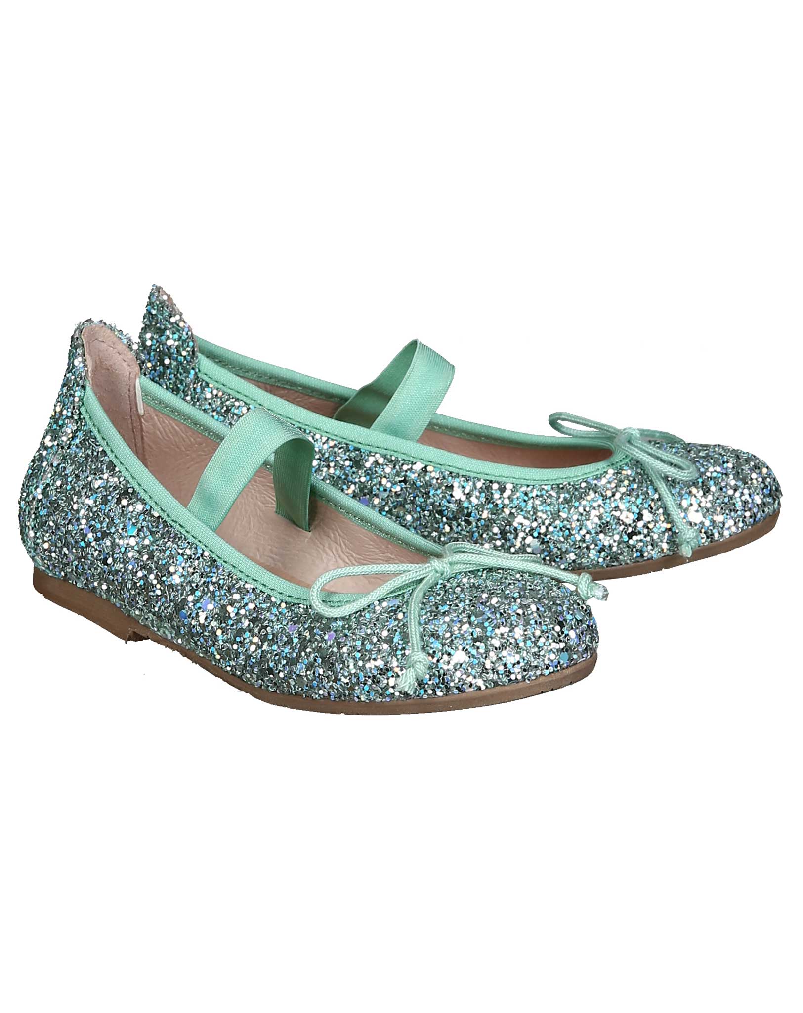 Ballerinas GLITTER in grün