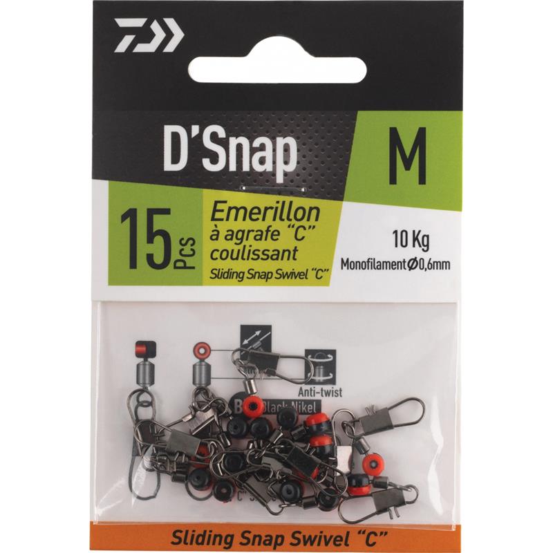 Émérillon Agrafe Daiwa Sliding Snap Swivel C