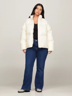 Jaqueta puffer New York com blocos de cores da Curve