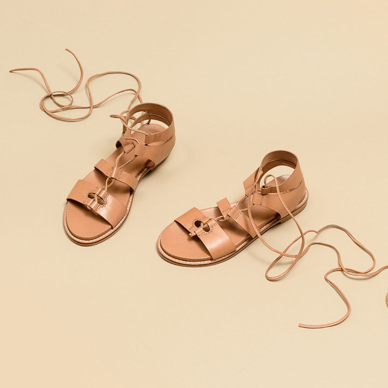Jonak Sandales en Cuir Watts camel