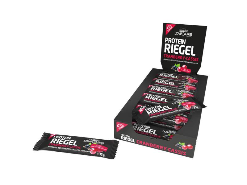 Layenberger Riegel Protein Cranberry-Cassis 18 x 35 g Protein Riegel mit Cranberry