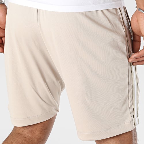 Short Jogging A Bandes Beige