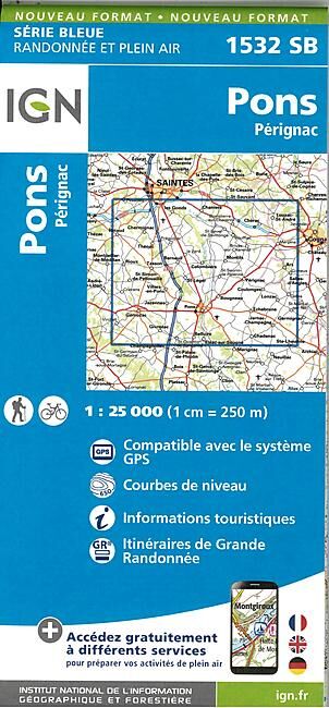 IGN - 1532 SB PONS PERIGNAC 1 25 000