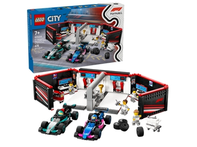 LEGO F1® garage met Mercedes-AMG en Alpine auto's (60444)