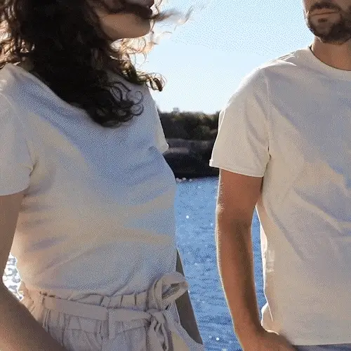 T-shirt en coton pour femme - Version 1 - XXS / Écru