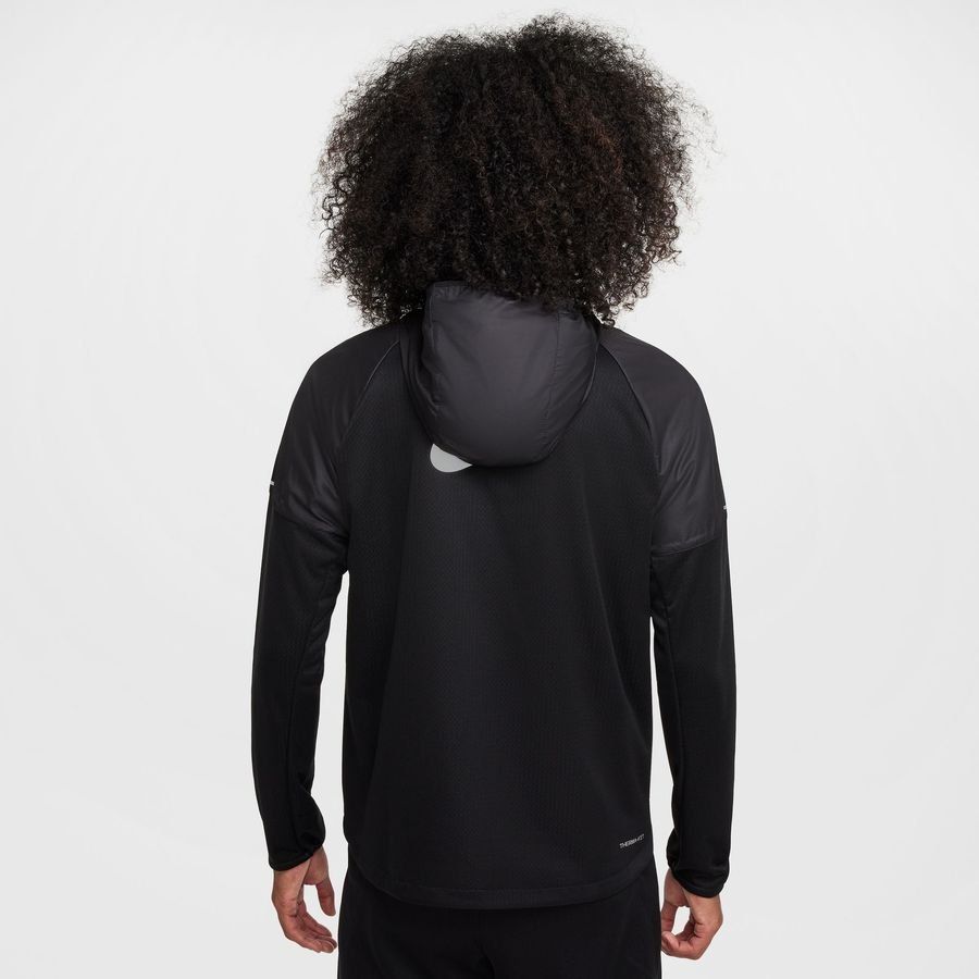 Nike Haut Running Therma-FIT Sphere Miler - Noir/Argenté