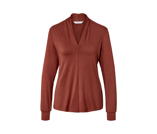Blusenshirt mit V-Ausschnitt