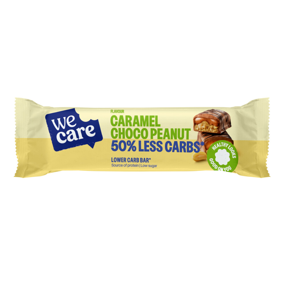 10x WeCare Lower Carb Bar Caramel Choco Peanut35 gr