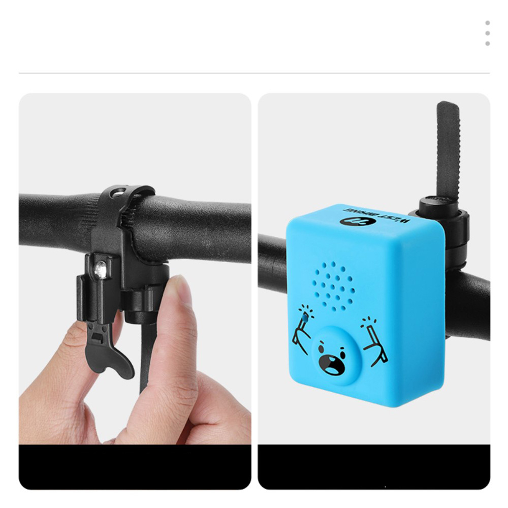 Elektrische Velo Glocke Personalisierbare Fahrrad Klingel Gravel Bike Hupe mit Aufnahmefunktion (Batteriebetrieben) - Blau