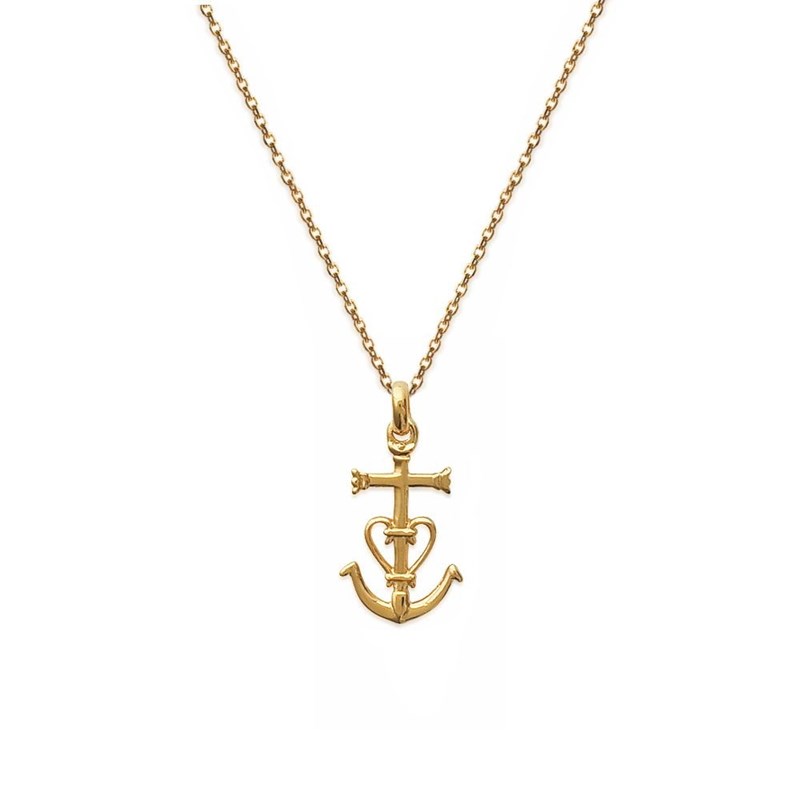Collier Croix de Camargue Plaqué OR 750 3 microns