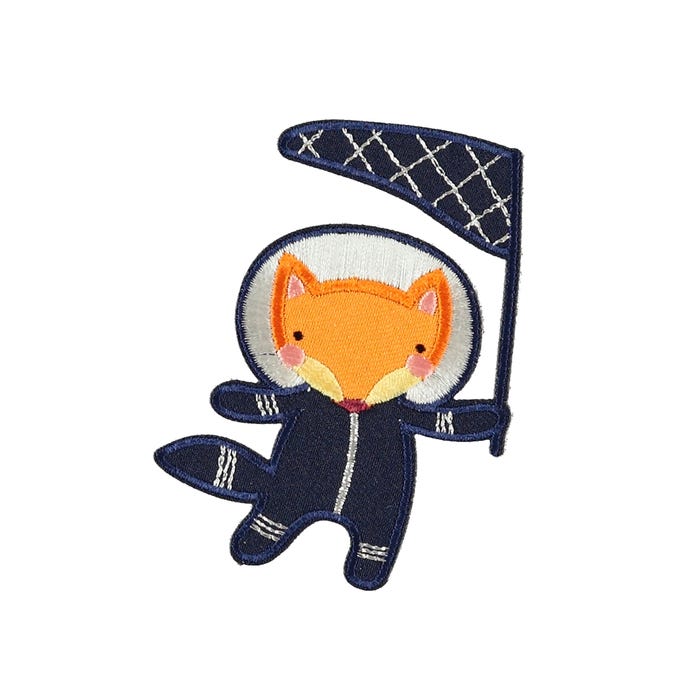 Atelier Veritas-Patch met astronaut 6,5x8,5cm