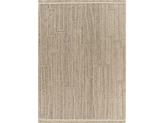 Tapis extérieur effet intérieur jute géométrique CASSIS 99 Beige 200*290