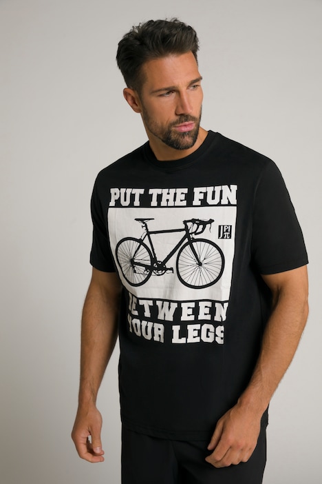 JAY-PI T-Shirt, Fahrrad Print, Rundhals, Halbarm