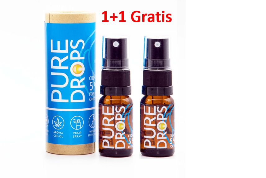 PURE DROPS CBD ÖL 5% 1+1 Gratis für Hunde und Tiere aus Österreich