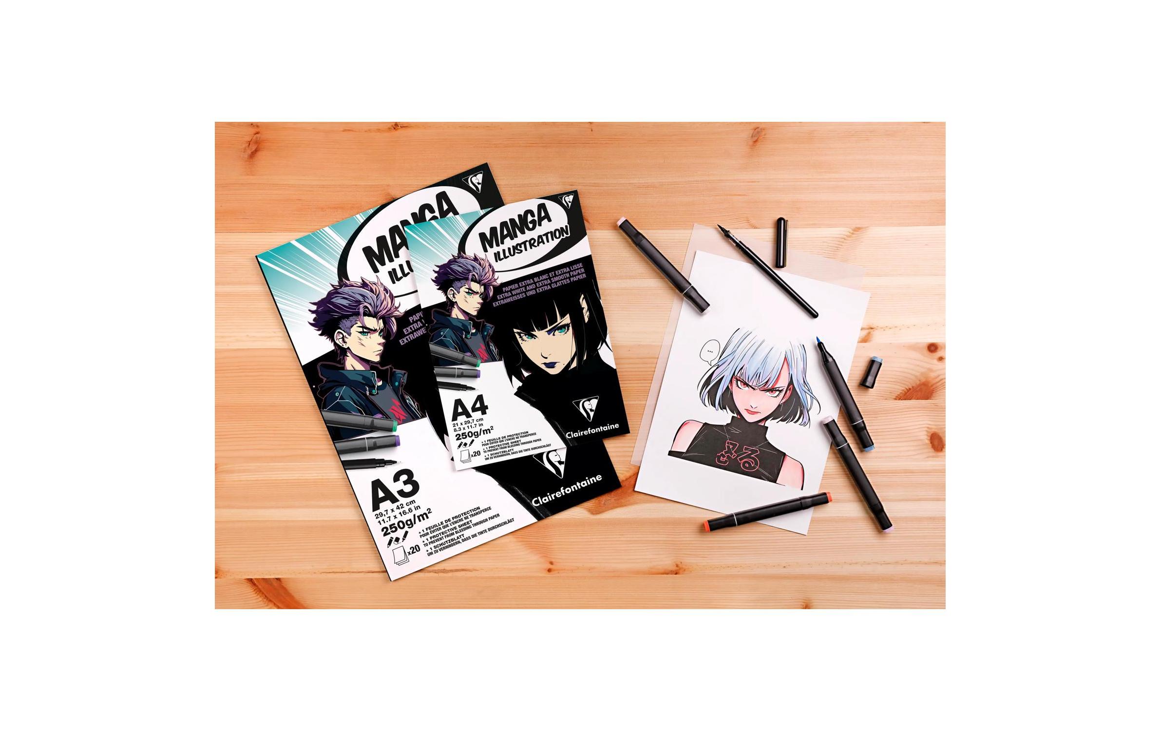 Manga Illustration Block 21 x 29.7 cm100% Zellulose-Bristolpapier