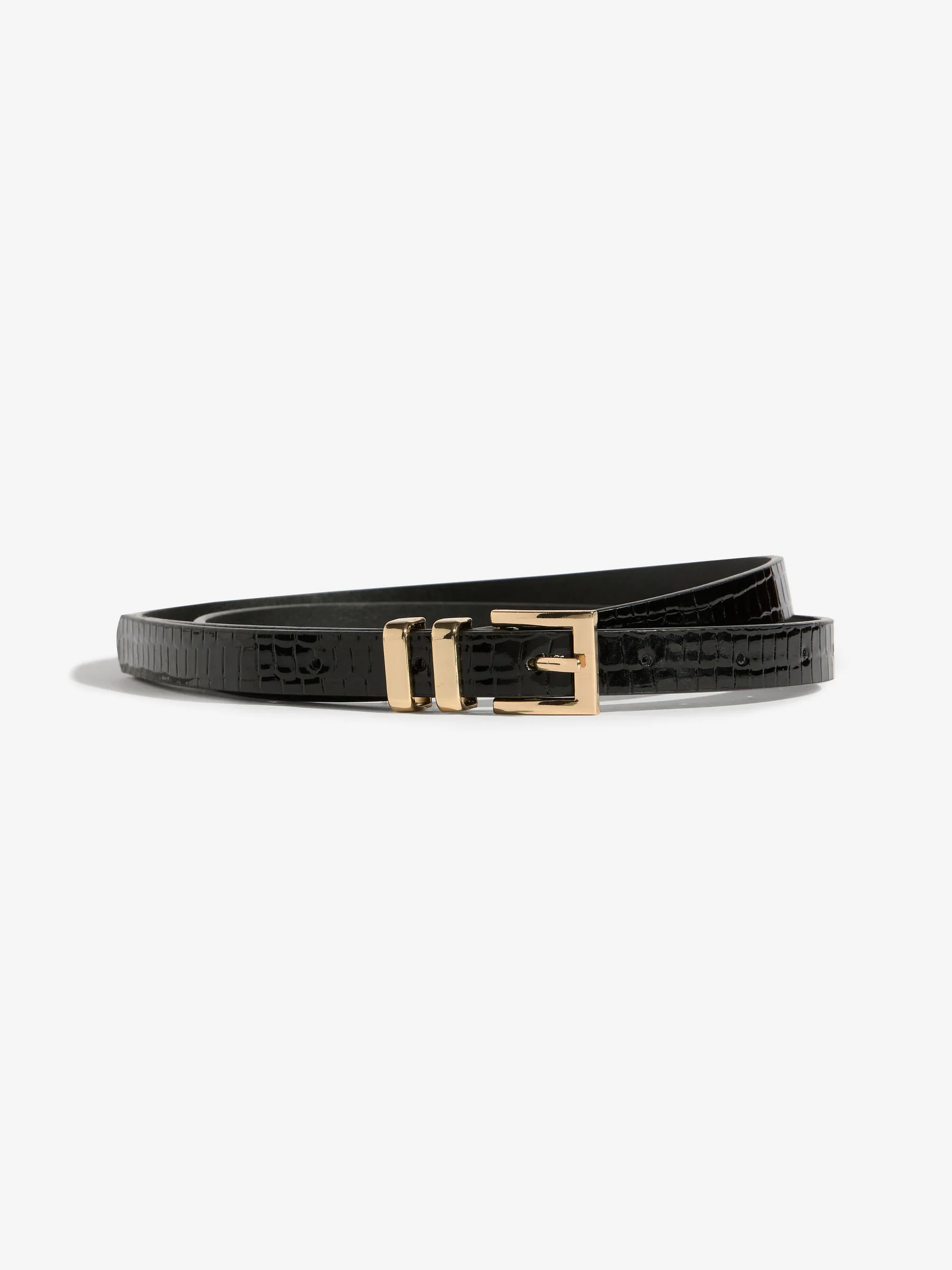Gold Leopard and Black - Lipsy Skinny Belts 3 Pack