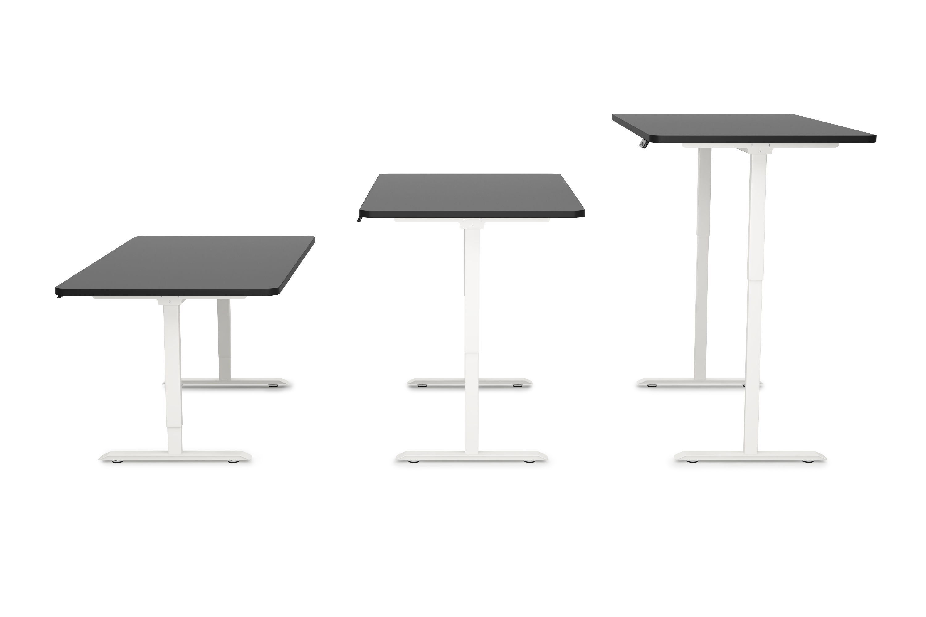 Stehpult elektrisch PREMIUM schwarz/weiss 160 x 80 cm