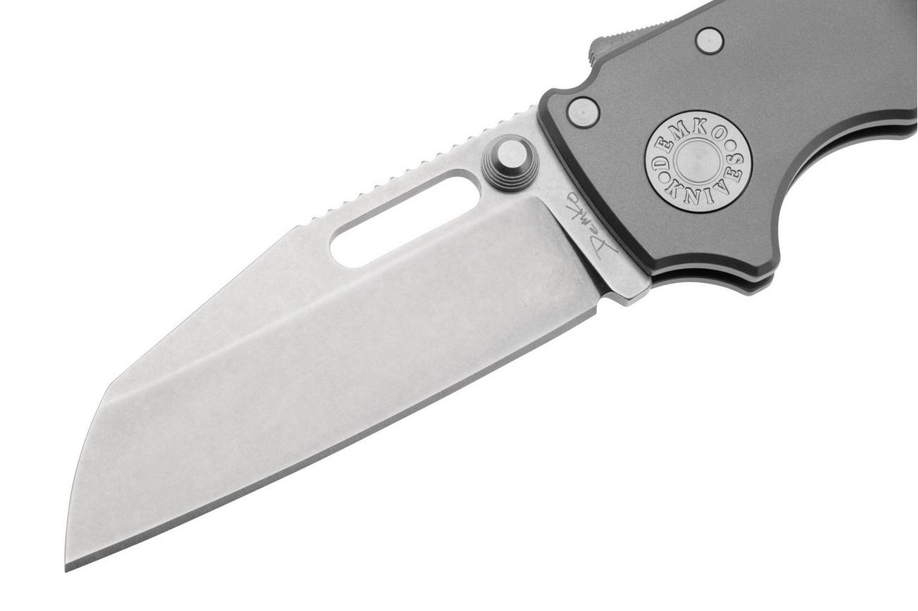 Demko Knives AD20.5 Shark-Lock CPM 20CV Shark Foot AD205-20CV-TI-SF Smooth Titanium, zakmes
