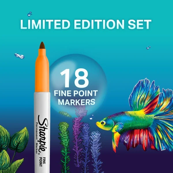 Sharpie - Permanent Tucher Fine BTS Assorteret Farver 18-pak