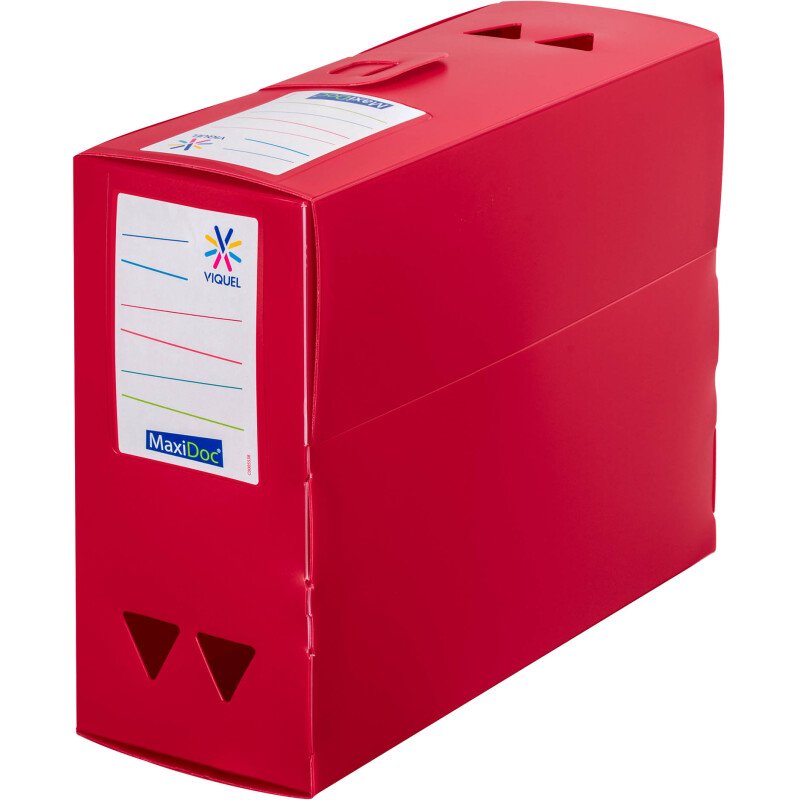 Boîte de classement plastique DOC ESSENTIEL VIQUEL - Essentiel Recycle- dos 12 cm couleurs opaques assorties