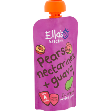 Ella's Kitchen Peren, nectarine + guave 4+ bio 120 g