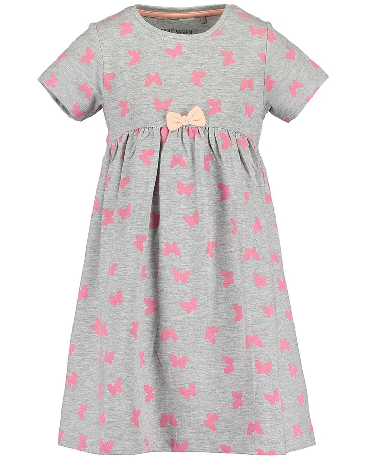 Kurzarm-Kleid EUPHORIC AOP in nebel