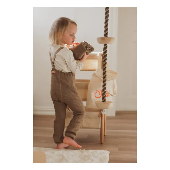 Silly Silas Collant à Bretelles Coton Bio Double Epaisseur | Sable