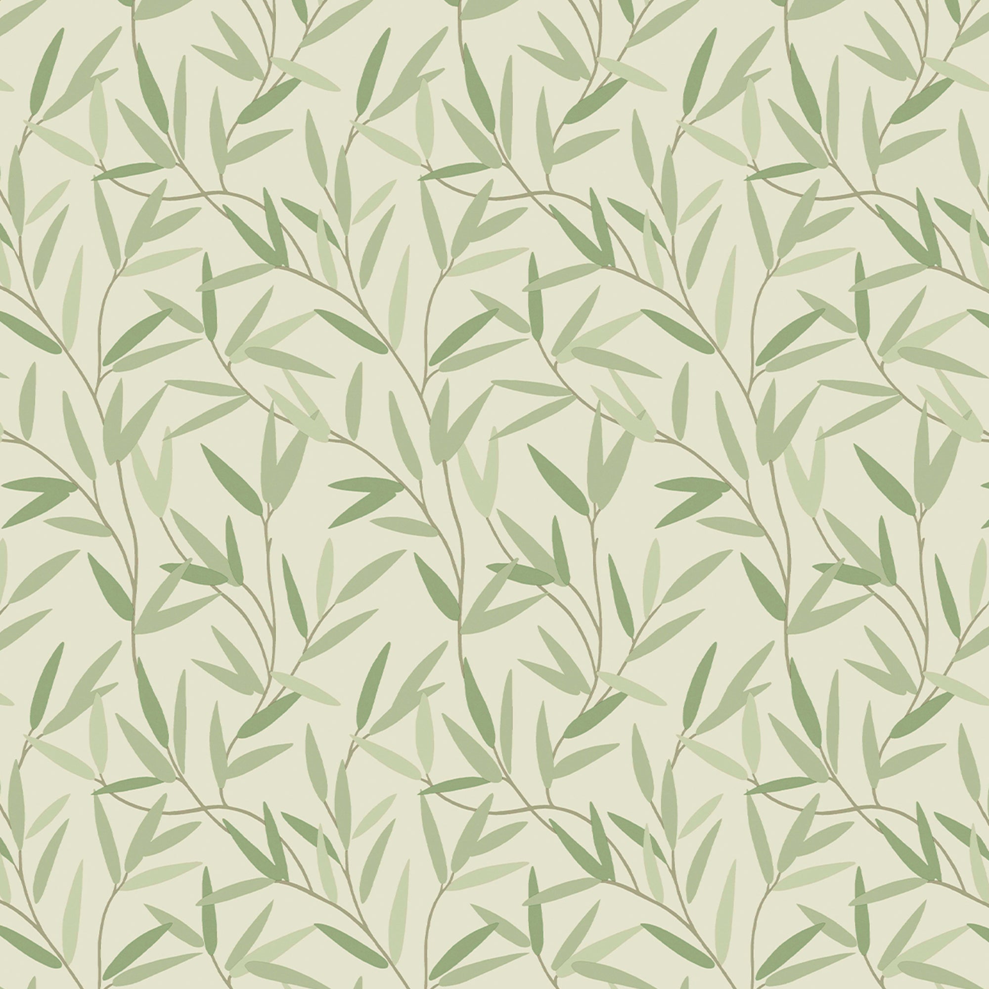 Laura Ashley Willow Leaf Behang - Planten - 10mx52cm - Groen