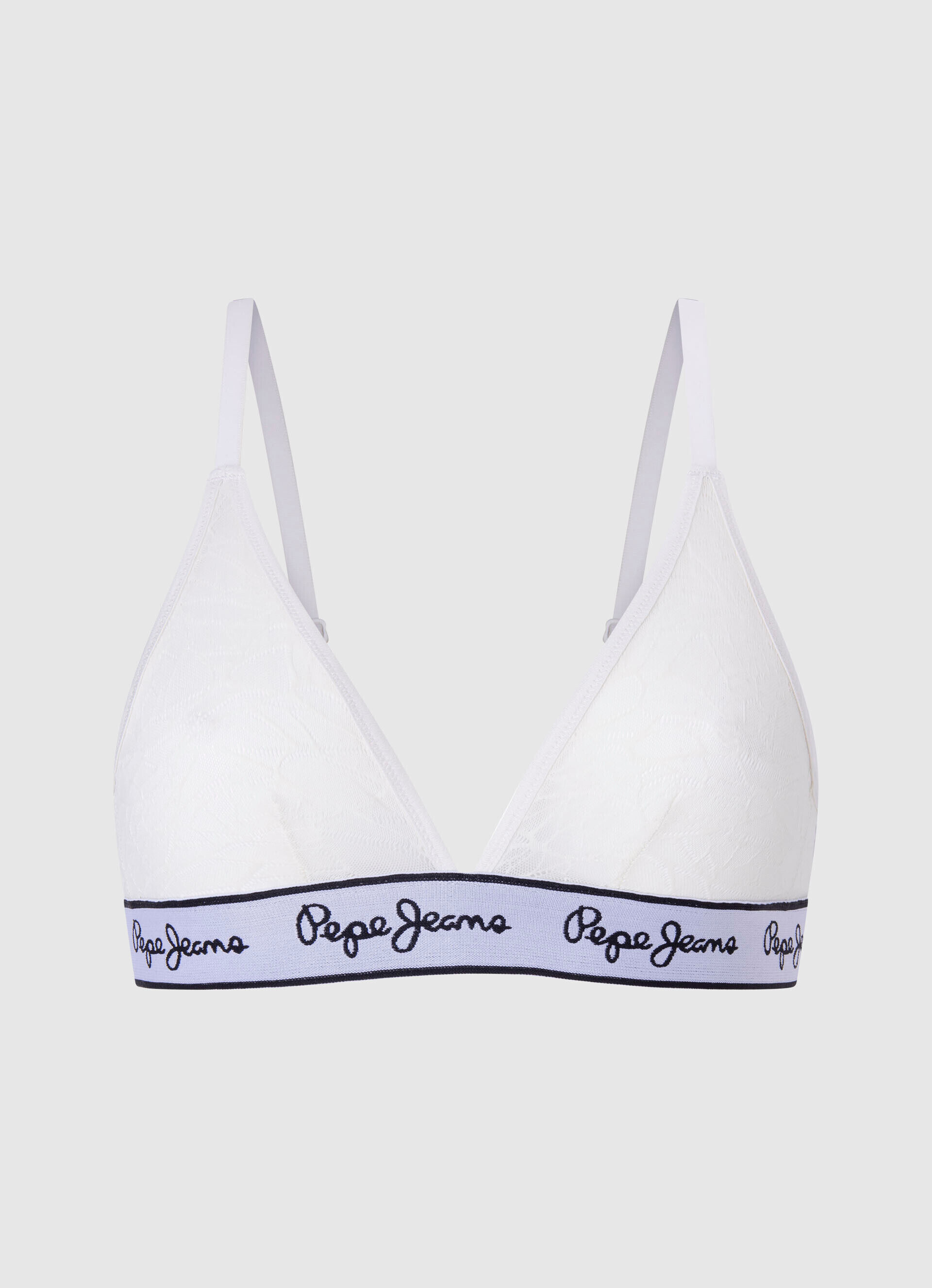 Sutiã de malha semitransparente - branco mousse