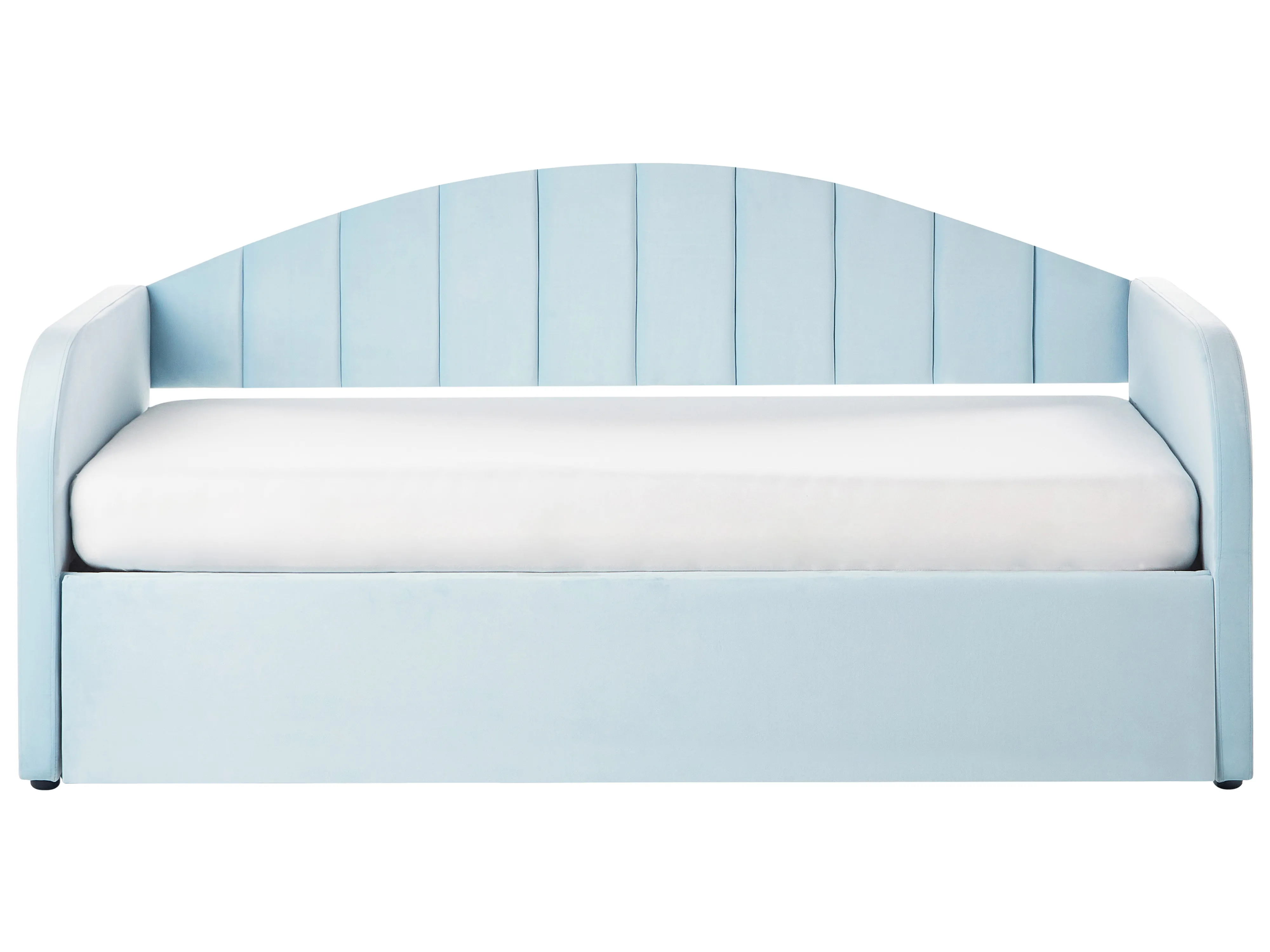 Onderschuifbed Fluweel EYBURIE 90 x 200 cm Lichtblauw