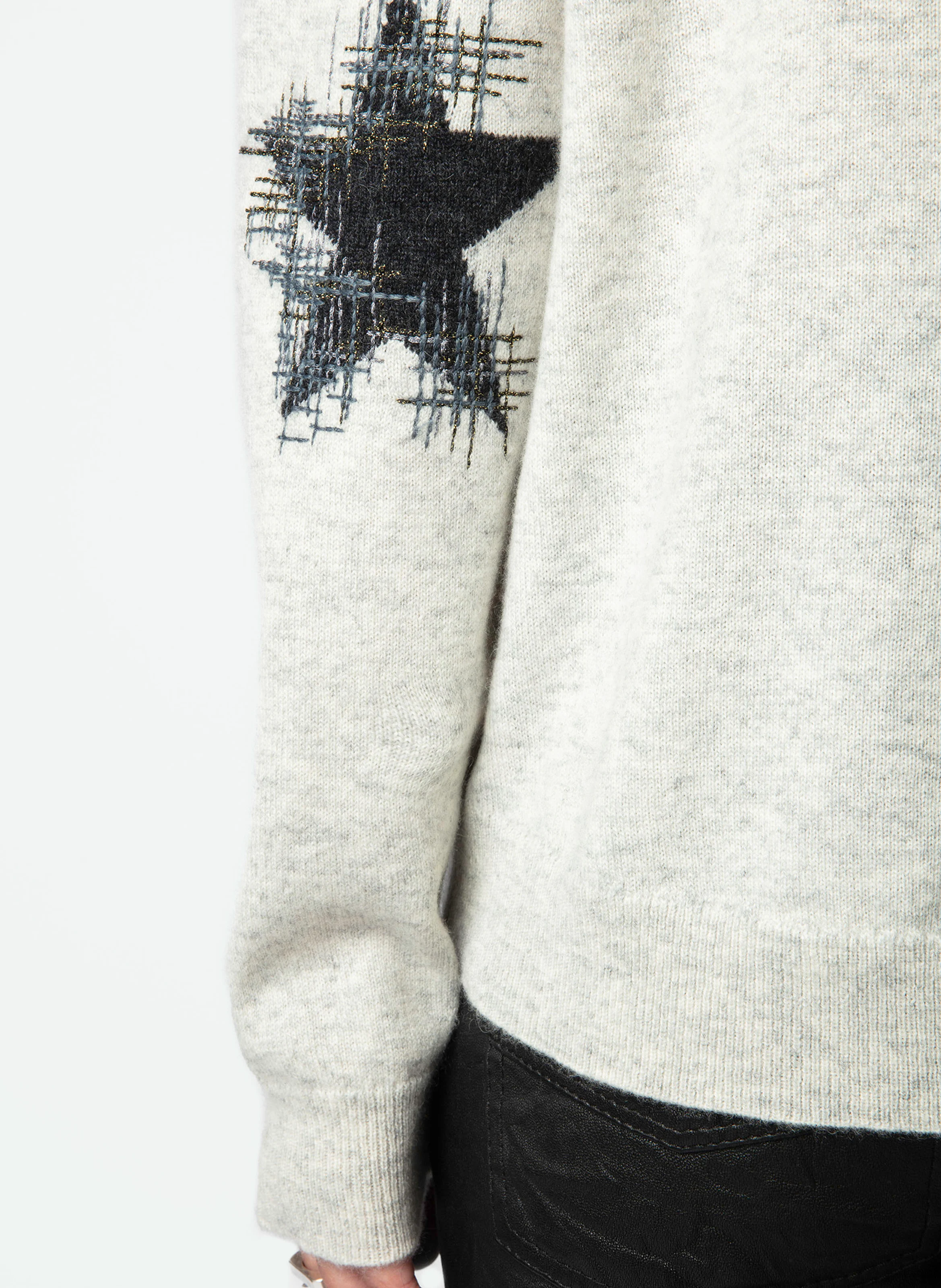 VIVI - Pull col V en cachemire | Gris