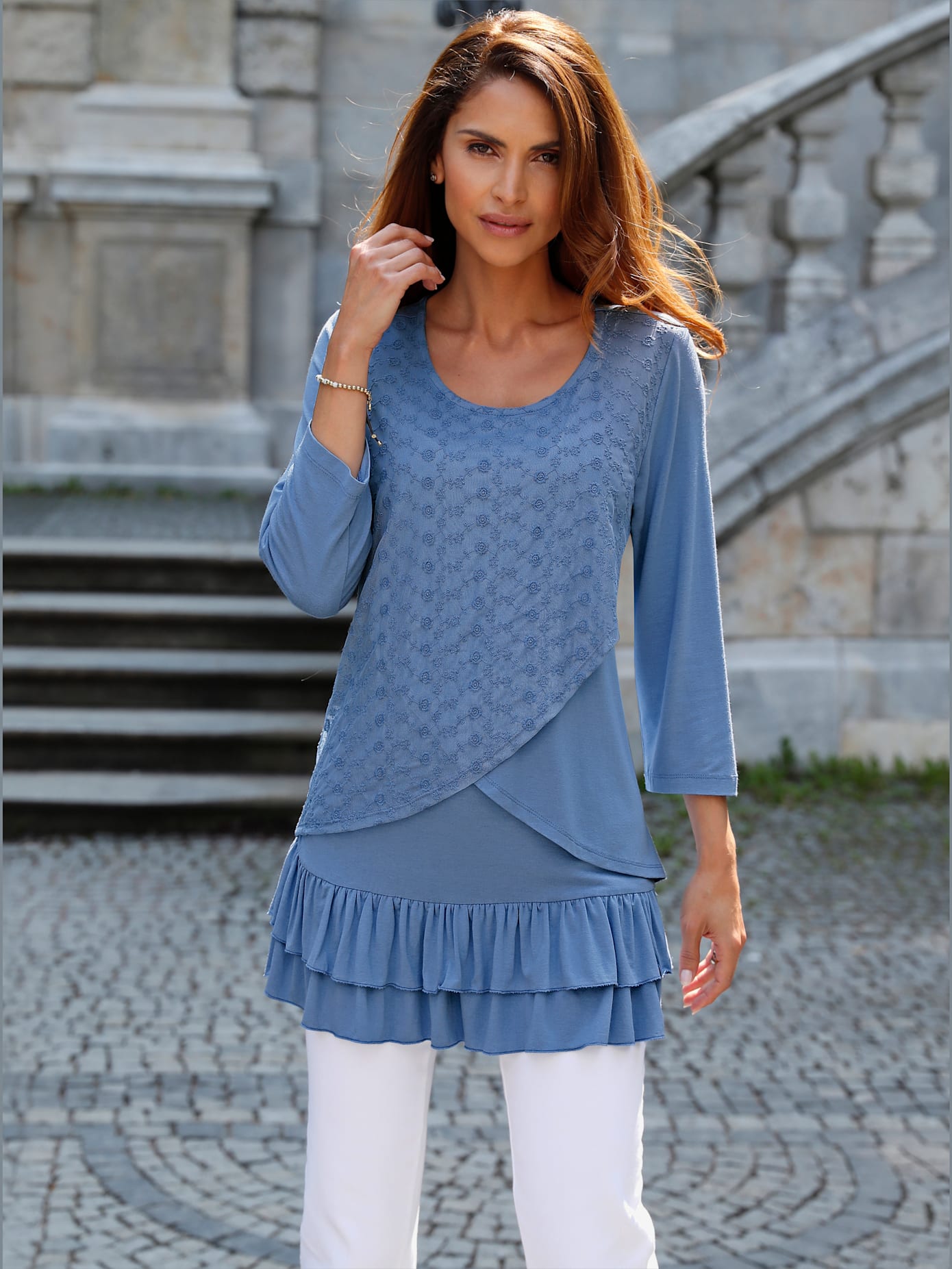 T-shirt à manches 3/4 viscose