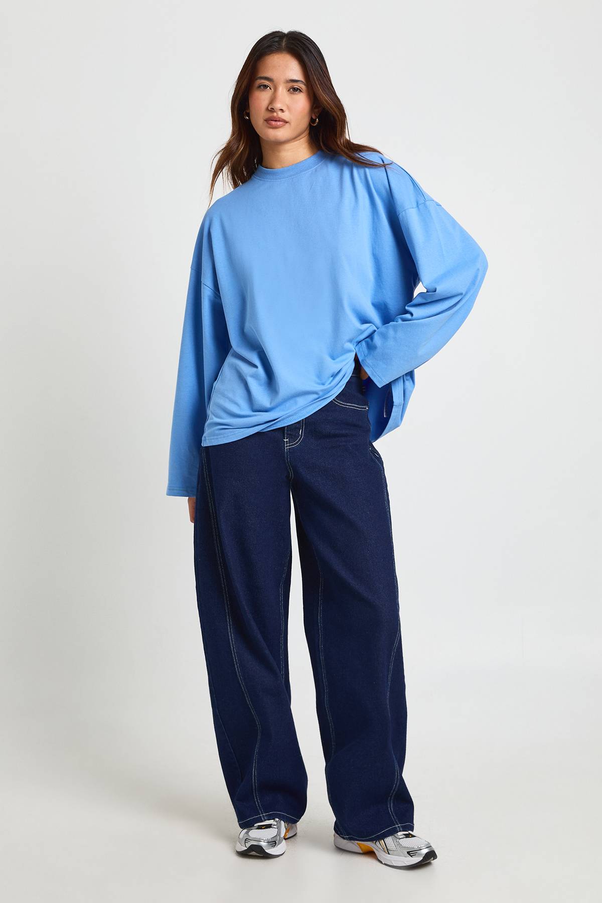 boohoo T-shirt Basique À Manches Longues Oversize
