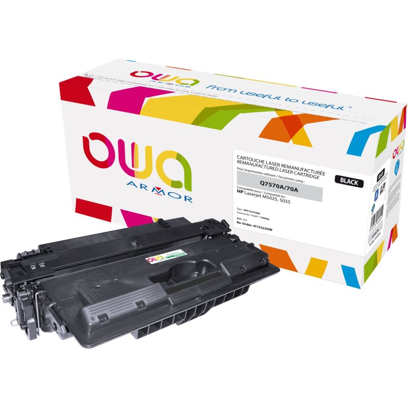 Toner remanufacturé OWA - standard - Noir - pour HP Q7570A