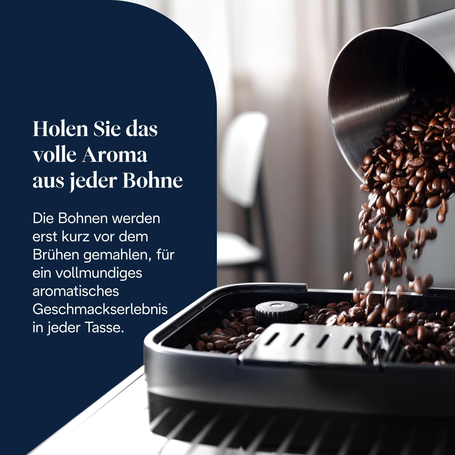 De'Longhi Magnifica Evo - Perfetto Kaffeevollautomat mit LatteCrema-Milchaufschäumer, 7 One-Touch-Getränke, Cappuccino, Espresso Kaffeemaschine, Soft-Touch-Bedienfeld, Schwarz (ECAM292.81.B)