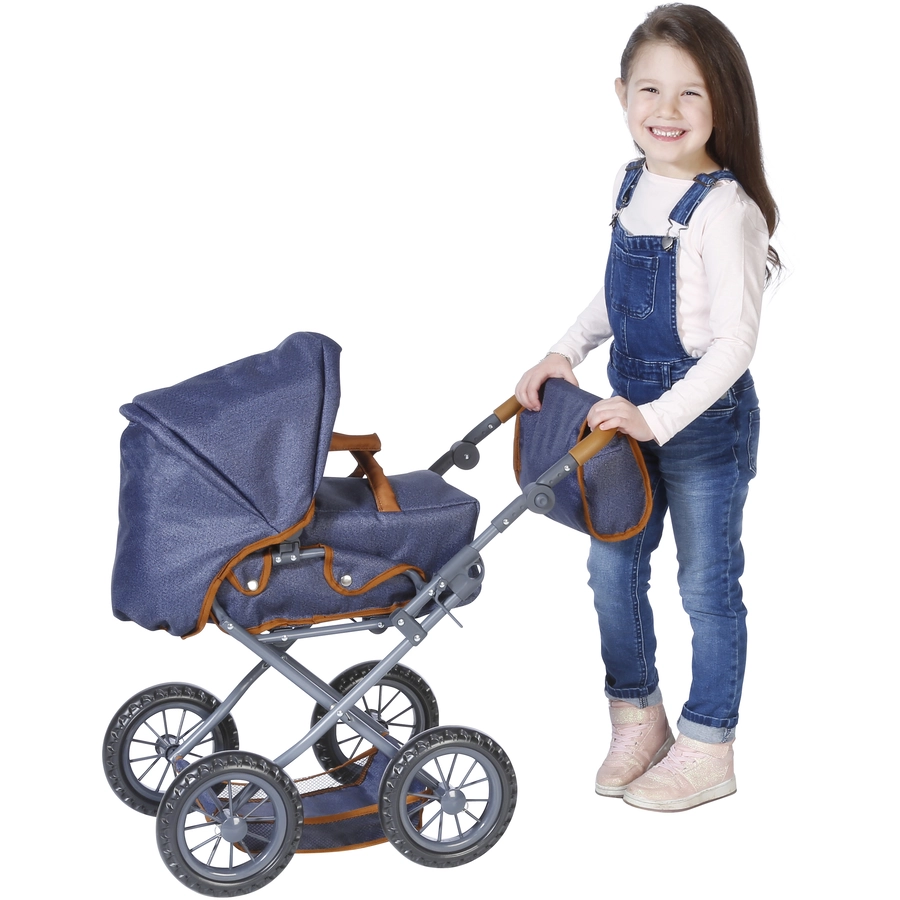 knorr toys® Puppenwagen Ruby - dark blue blau
