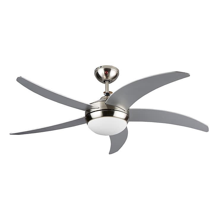 Ventilateur de plafond Colours Hanki chrome 2 x E14 Ø132 cm
