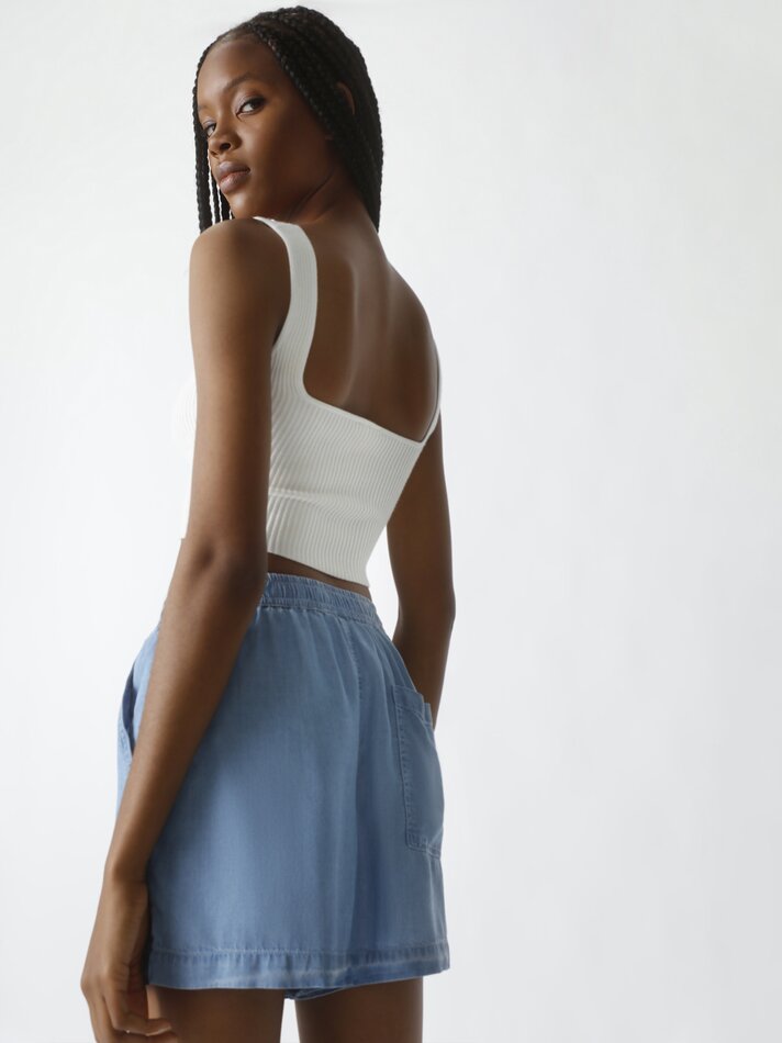 Shorts jeans leves - Índigo