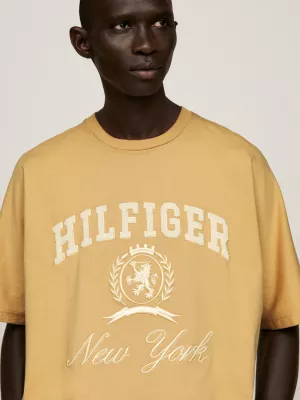 Camiseta Crest Boxy Fit de Manga Larga