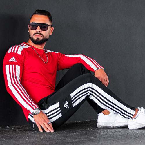 Pantalon Jogging A Bandes SQ21 GK9545 Noir