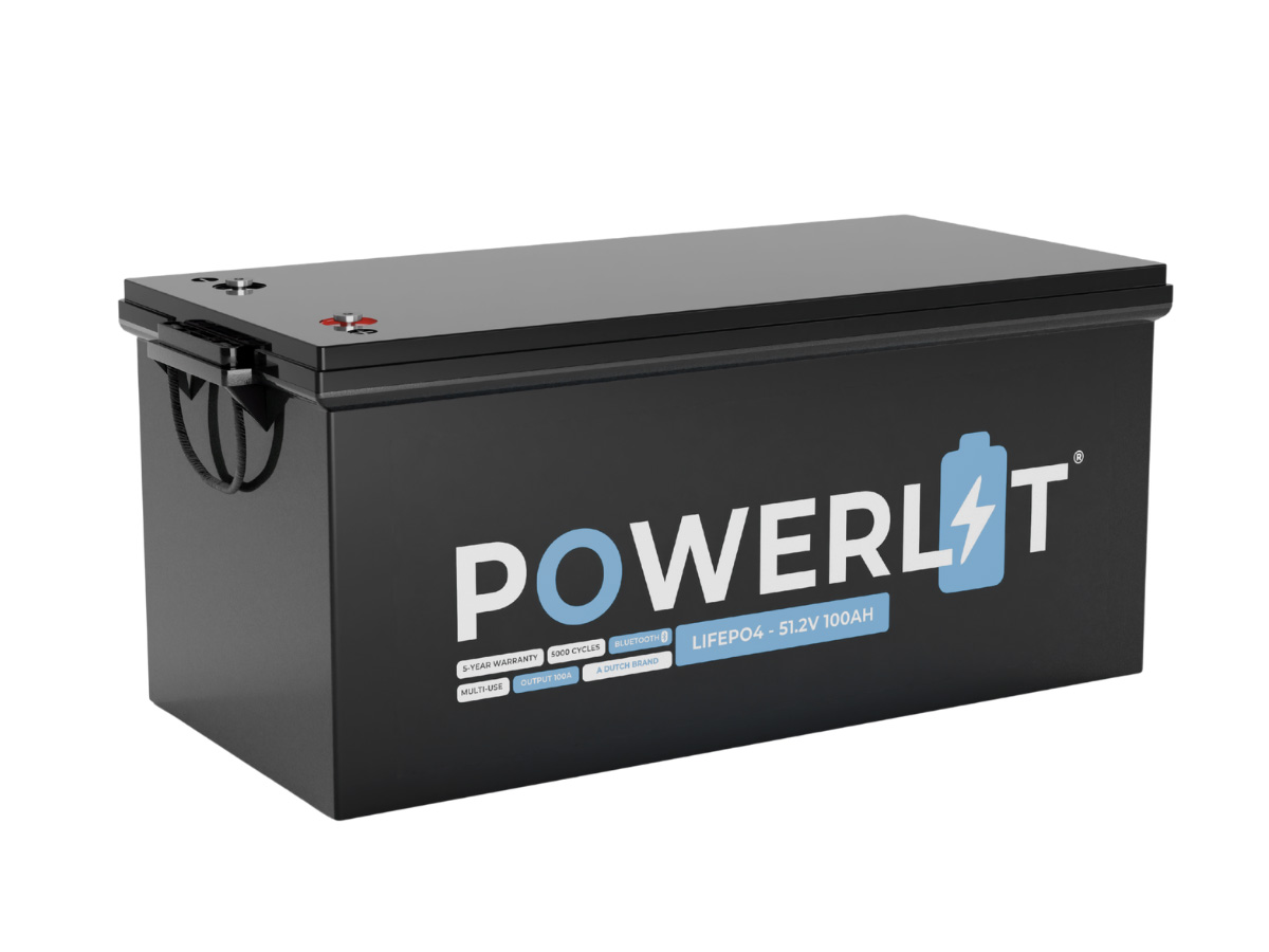 Powerlit PWL48100B 48V Bluetooth LiFePO4 accu - 100 Ah