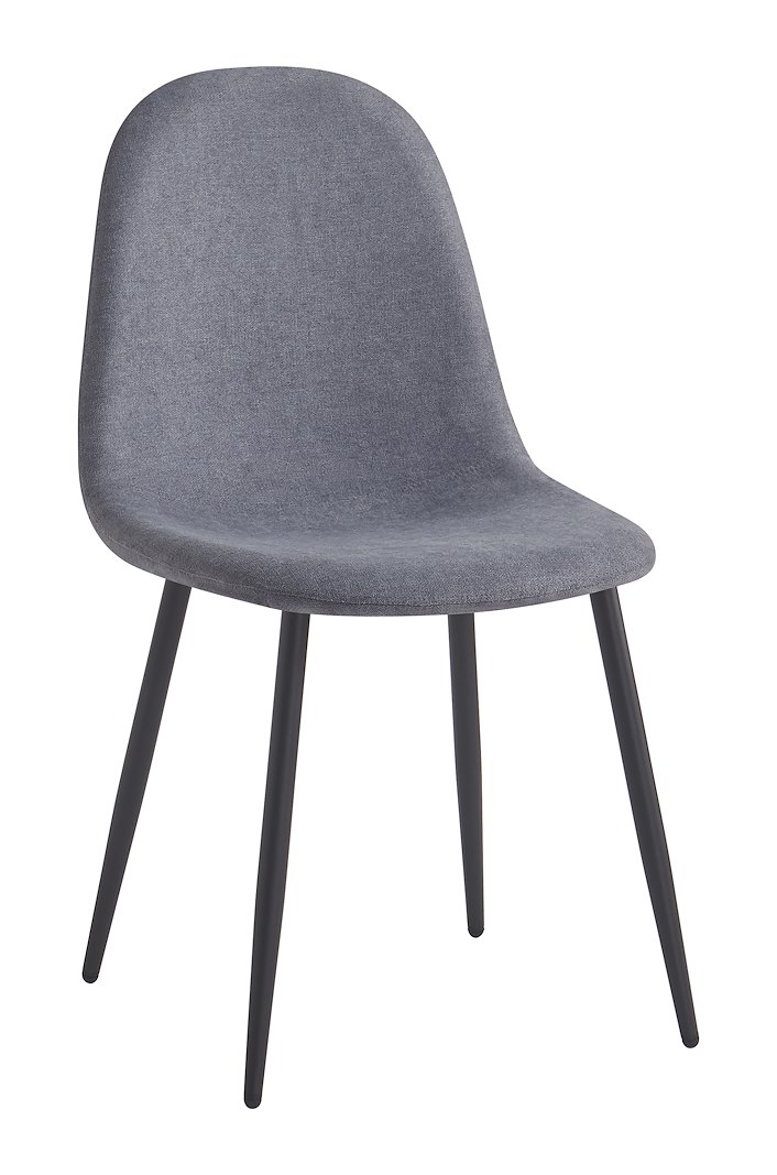 Venus spisestol Tekstil Lino 14 Light Gray med sortlakkert matell