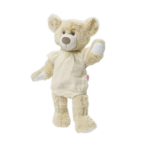 Heless Puppen-Body mit Rüschen aus 100 % Bio-Baumwolle, ecru, Gr. 28-35 cm