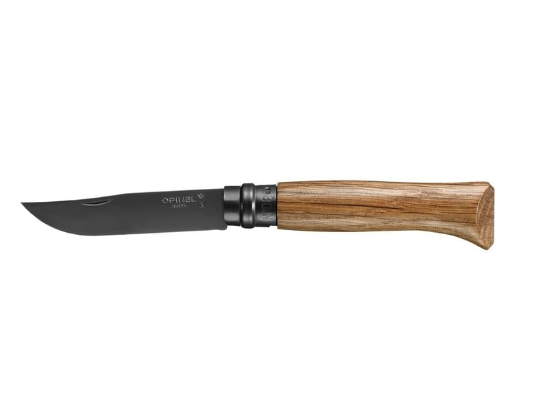 opinel N°08 Black Oak Edition Messer in schwarzer Version