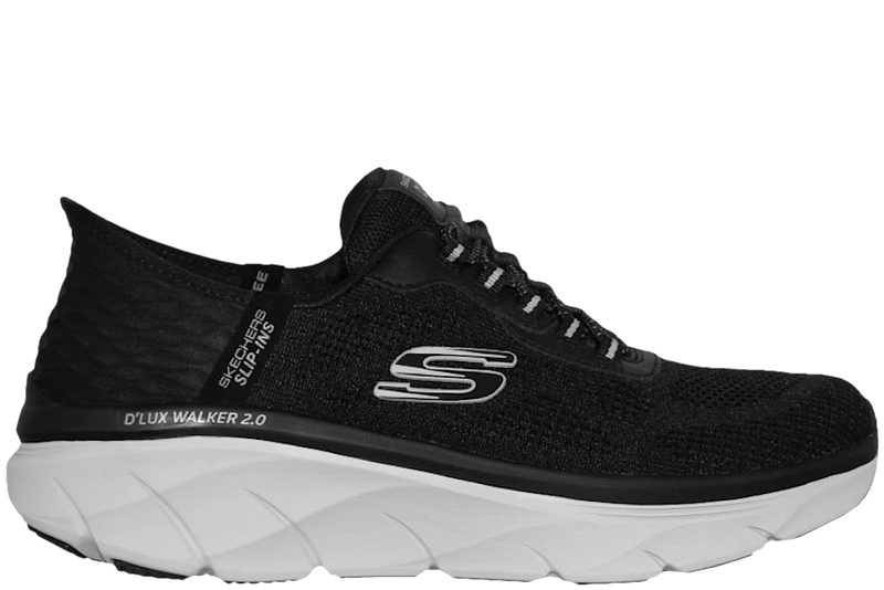SKECHERS DLUX WALKER 2.0 - REZINATE. SLIP IN BLACK